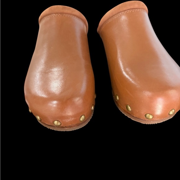 Dansko Andie Tan Leather Mules with Stud Accents - Picture 6 of 11
